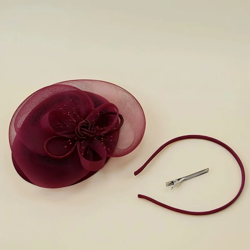 Wholesale Hair Drop Fascinator Hat Women Bridal Party Hats Bridal Wedding Show Race Millinery Head Accessories 2pcs/lot