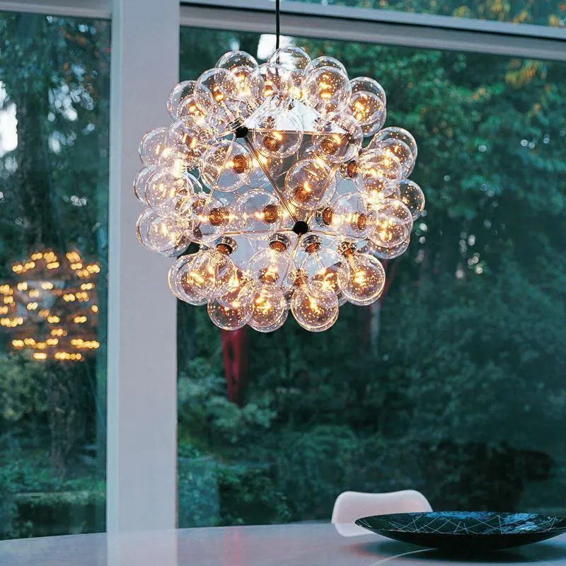 

Italian dining room glass ball dandelion chandelier villa stairs living room bedroom light