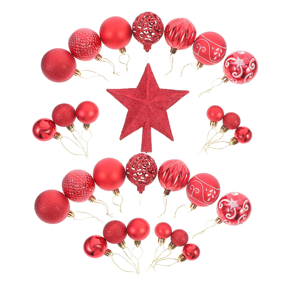 

1Set Christmas Ball Ornaments Set Long-Lasting Hanging Xmas Tree Decorations for Christmas Tree Birthday Party Home Decor