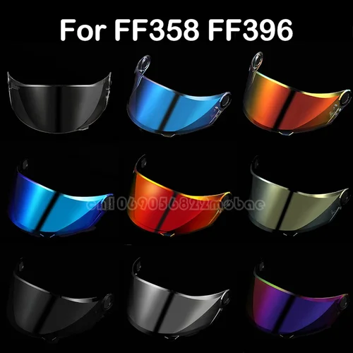 Para FF358 visera de casco de motocicleta de cara completa lente opcional multicolor adecuada para LS2 FF396 FF392 visera de casco