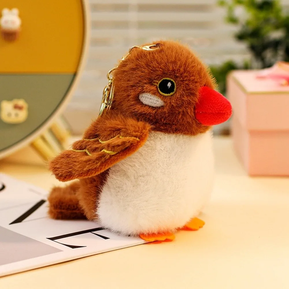 Trendy Cute Bird Plush Toy Colorful Soft Stuffed Animal Creative Adorable Parrot Dolls Pendant Kids Gifts