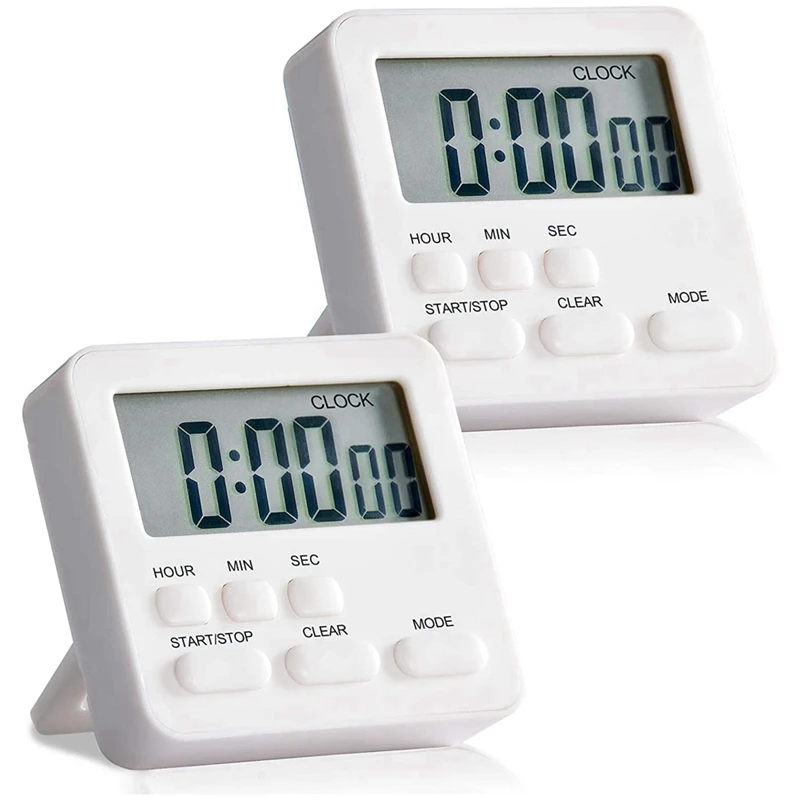 

24-Hours Digital Kitchen Timer, Large Display, Loud Alarm, Magnetic Backing Stand Memory Recall Function Count-Up CNIM Hot