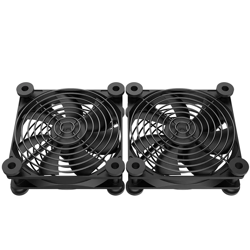TEUCER 8CM/12CM/14CM USB Fan Computer PC Case Fan 120mm Silent Chassis Cooler Fan con viti rete protettiva ventola USB