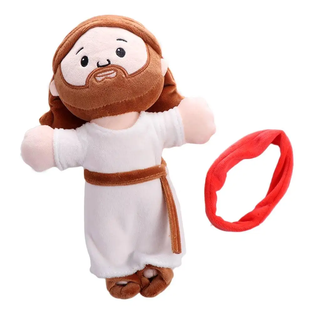 Peluche jésus, jouet de dessin animé Kawaii, poupée en peluche de la sainte famille, 25cm, mignon Christ religieux, figurine pour enfants filles