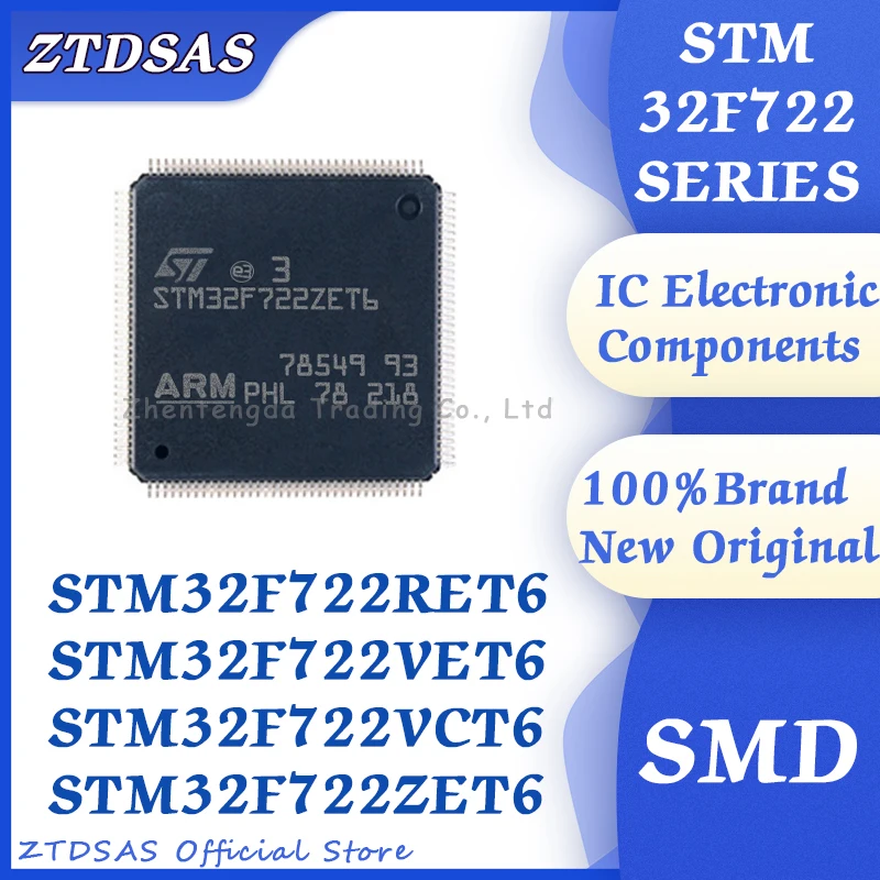 STM32F722RET6 STM32F722VET6 STM32F722VCT6 STM32F722RET7 STM32F722IET7 STM32F722ZET6 STM32F722IEK6 STM32F722IET6 STM32F722 IC MCU