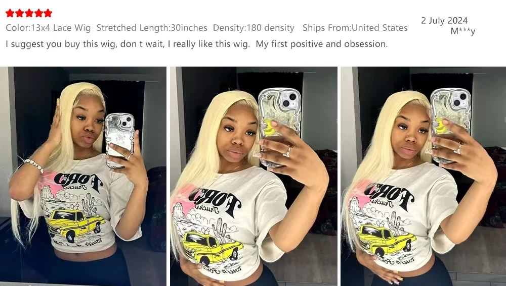 13x4 13x6 HD Transparent Full Lace Frontal Wigs 613 Blonde Colored