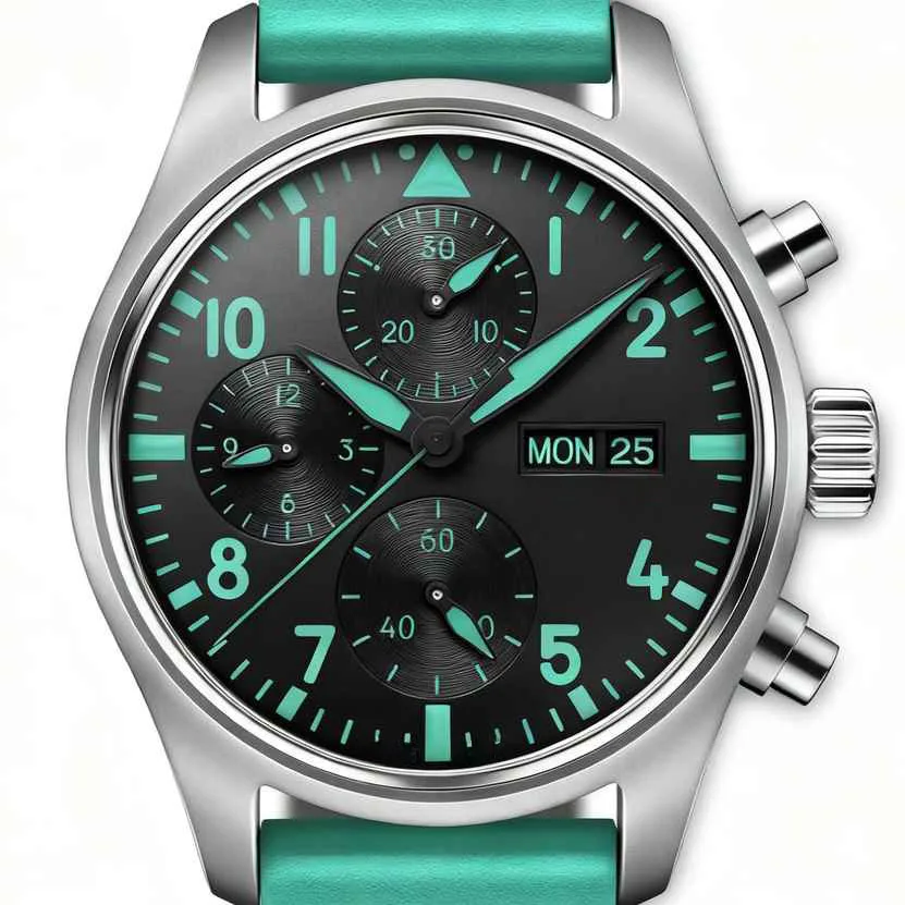41mm Vintage Heritage Mens Luxury Watch 904L Steel Quartz Mechanical Movement Night Glow Hour Markers Water Resistant Gentleman