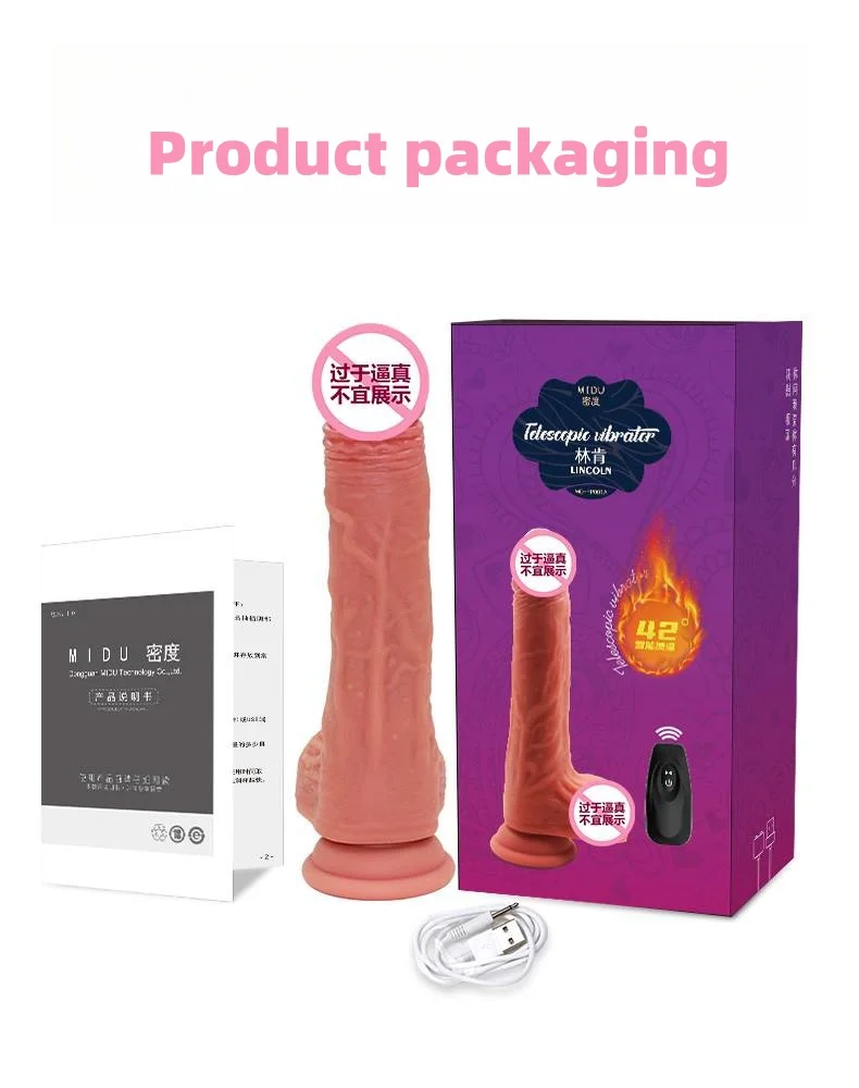 

adult dildo telescopic swing vibration heating silicone realistic female sex masturbator