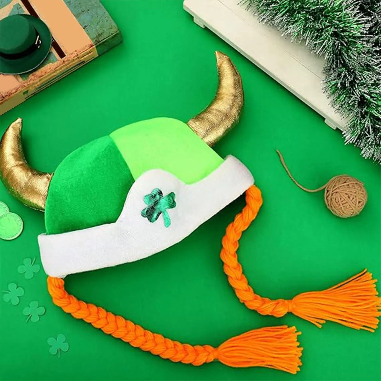 Wikinger mit Zöpfen Hut ST Patrick's Day Hut für Karneval Festival