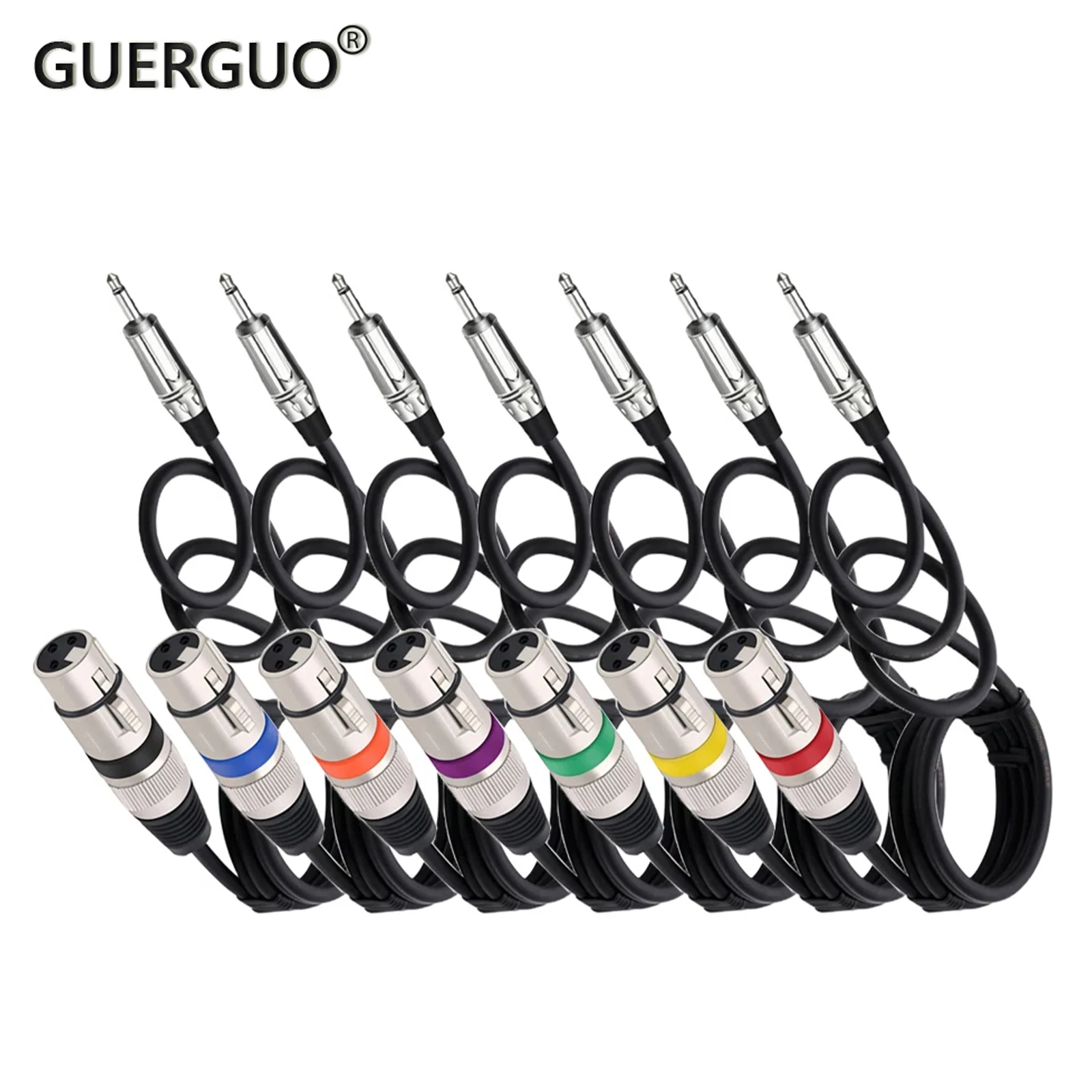 3.5mm Mono Mini Jack Male to 3Pin XLR Female Connector TS Microphone Interconnect Cable 1/8 Inch to XLR Female Cord for AMP