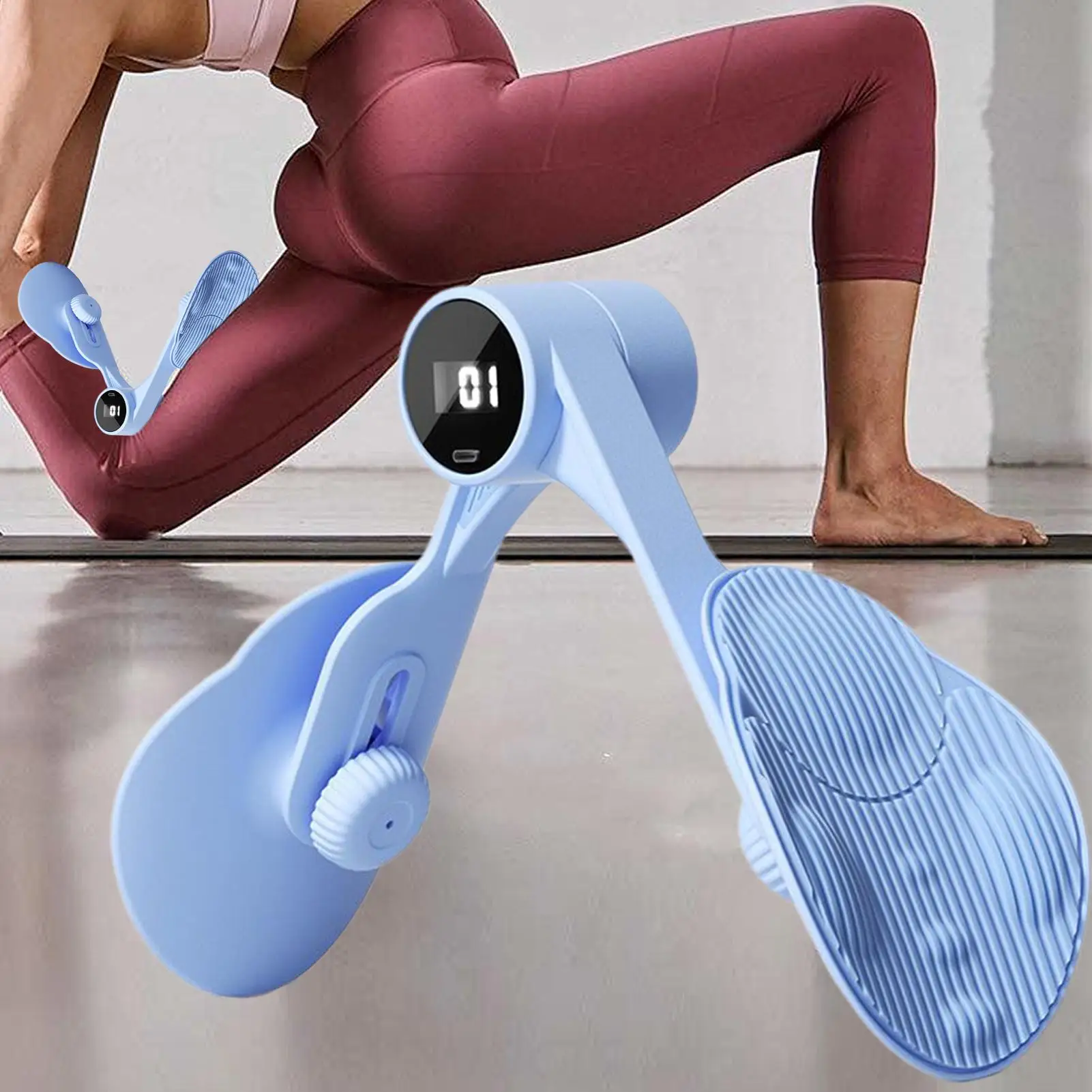 Pelvic Floor Muscle Trainer Workout Equipment Strengtheners Leg Trainer With Counter For Men Women Outdoors Strength Training