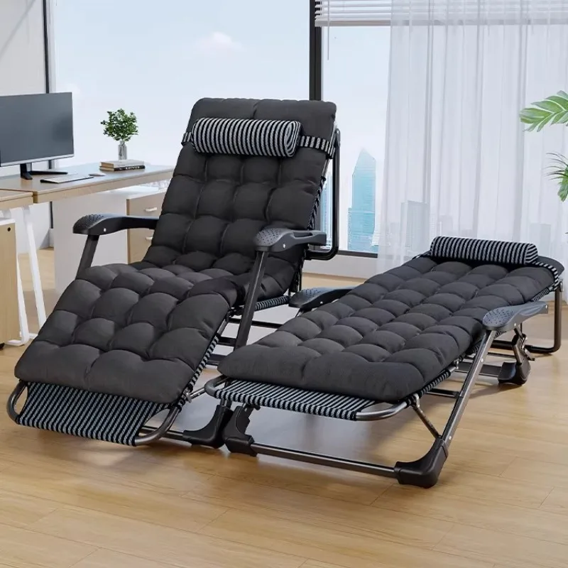 

Portable Folding Nap Bed for Office & Home, Adult Camping Cot with Breathable Oxford Fabric, Sitting-Sleeping Dual Use Recliner