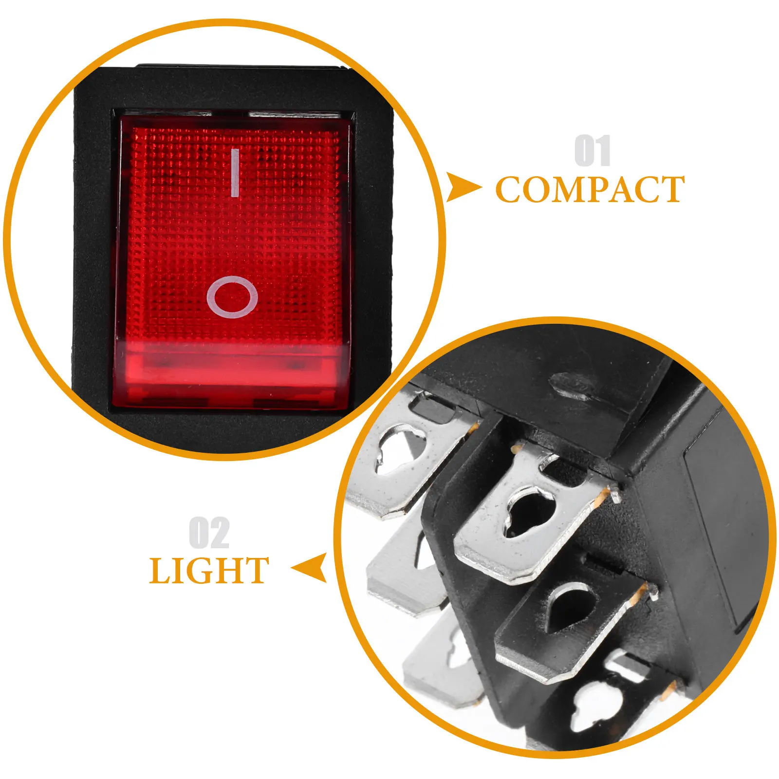 4Pcs Rocker Switch Generator High-Performance Easy Install Engine Control Replacement Generator Accessory Panel Switch