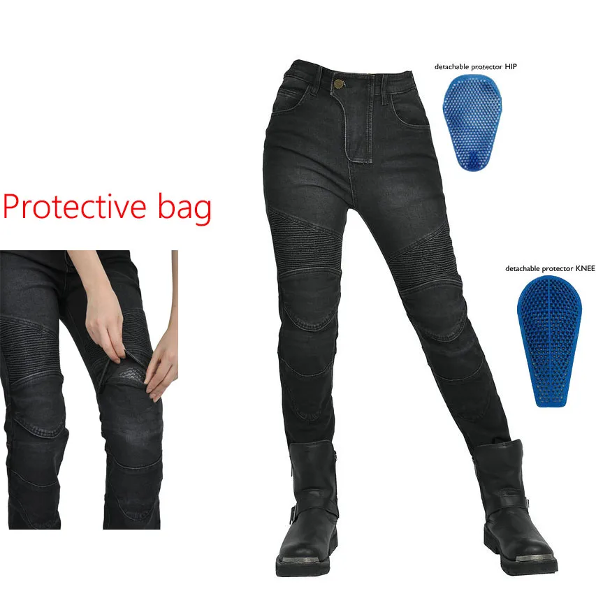 

Женские мотоциклетные джинсы с вышивкой, брюки для езды на мотоцикле, классические противоосенние брюки для мотоциклистов на все сезоны