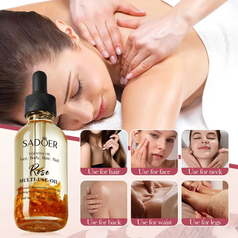 

Многоцелевое массажное масло SADOER Rose Dry Flower — питательное масло для тела для увлажнения кожи