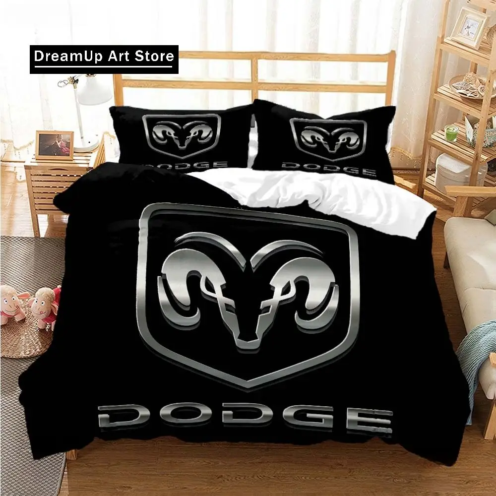 Fashion D-Dodge-Ram-Car All Season Duvet Cover Comforter Bedding sets Soft Quilt Cover and Pillowcases Single_Double_Queen_King