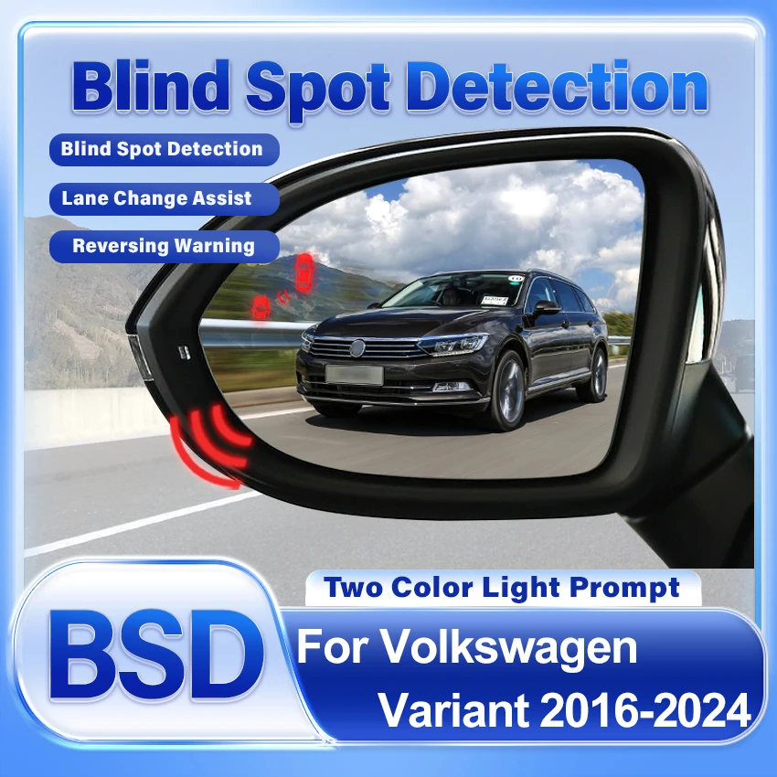 Car BSD BSM BSA Drive Mirror Blind Spot Detection System Lane Change Assist Parking Sensor For Volkswagen Variant 2016-2024