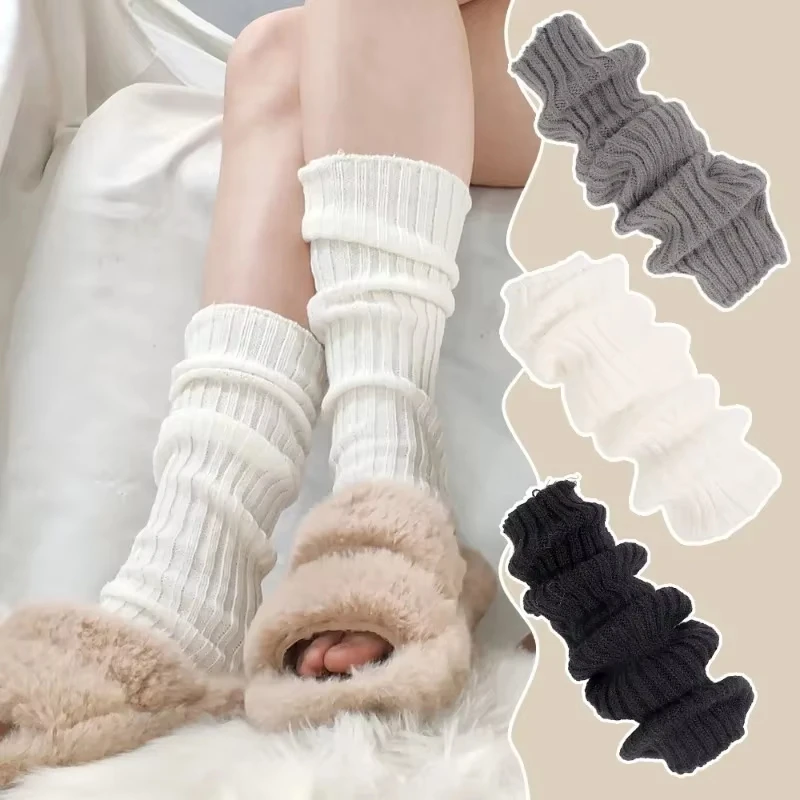 Neue Herbst-Winter Damen Beinwärmer Gestrickte Armwärmer Japanischer Lolita Y2k Einfarbige Lange Socken Kniestrümpfe K-Pop Tanz Beinabdeckung