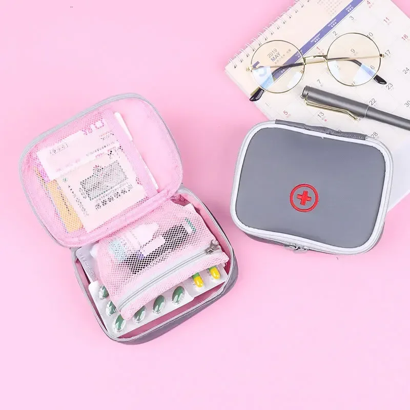 Travel Medicine  Storage Sack Emergency Medical Case Household Portable Mini Organizer Box Sorting Pouch Accessories