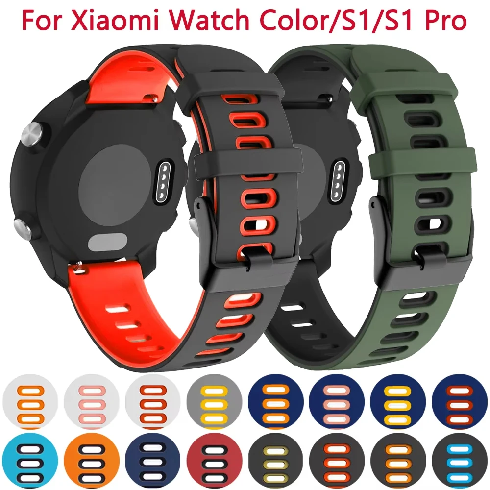 Strap for Xiaomi MI Watch/MI Watch Color Straps Silicone Watchband 22mm band for Xiaomi S1 active Bracelet correa Wristband belt