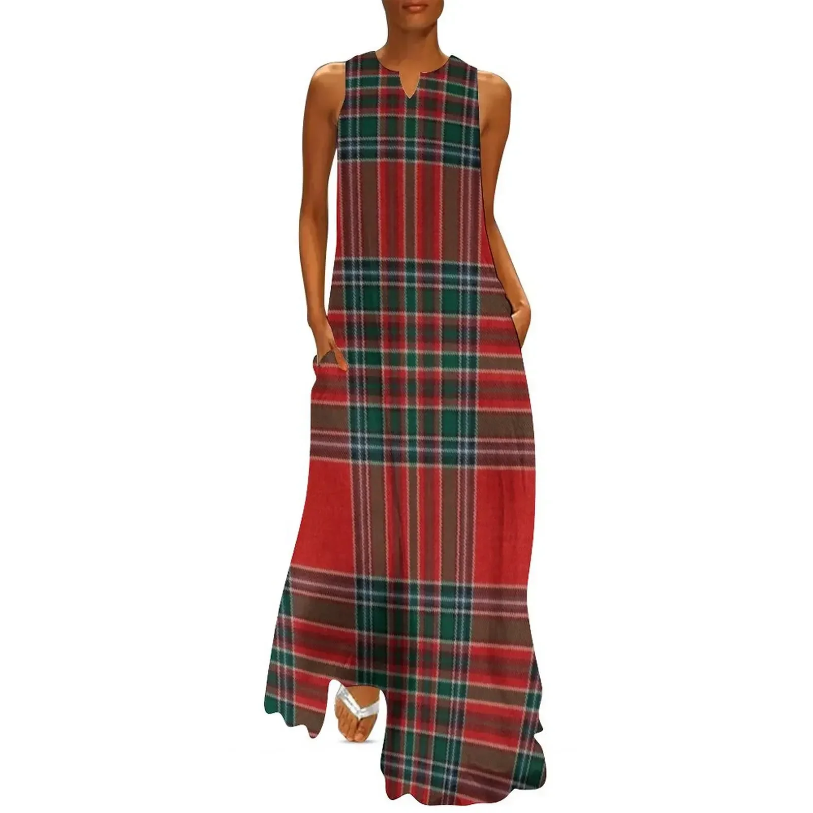 

MacBean Scottish Tartan Long Dress Prom gown summer dress womens 2025 Dresses for wedding party Dress