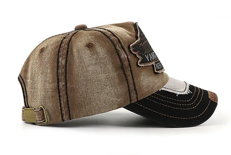 قبعة بيسبول عصرية للرجال والنساء مطرزة ومغسولة عتيقة للحماية من الشمس للجنسين للخريف والرياضات الخارجية ​