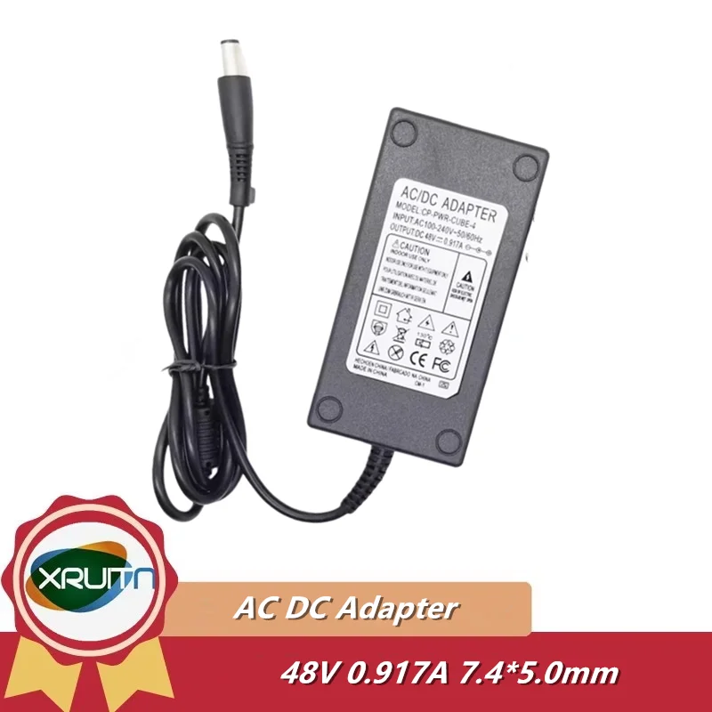 อะแดปเตอร์แปลงไฟ AC ใหม่ 48V 0.917A 44W สำหรับโทรศัพท์ IP Cisco 8900 9900 8961 8945 9951 รุ่น CP-PWR-CUBE4 แหล่งจ่ายไฟ DELTA EADP-48EB B