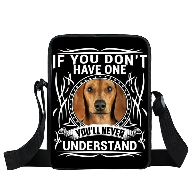 Cute Dog Dachshund Messenger Bag Women Handbag Girls Satchel Bags Leisure Cross Bags for Travel Ladies Shoulder Bag Bookbag