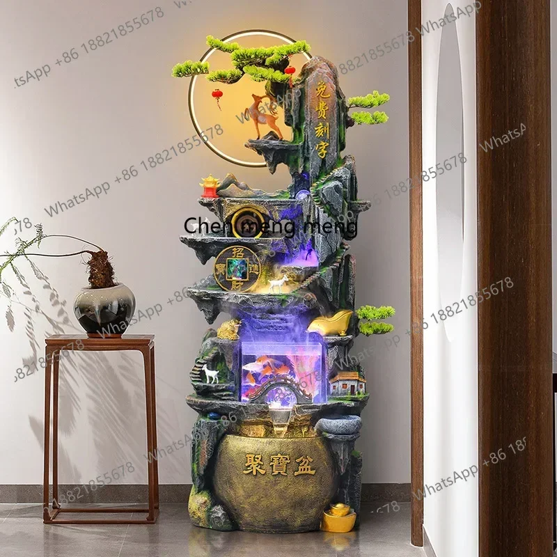 AB03Ornament circulating water fish tank rockery fountain feng shui wheel entrance landing opening living room housewarming gift