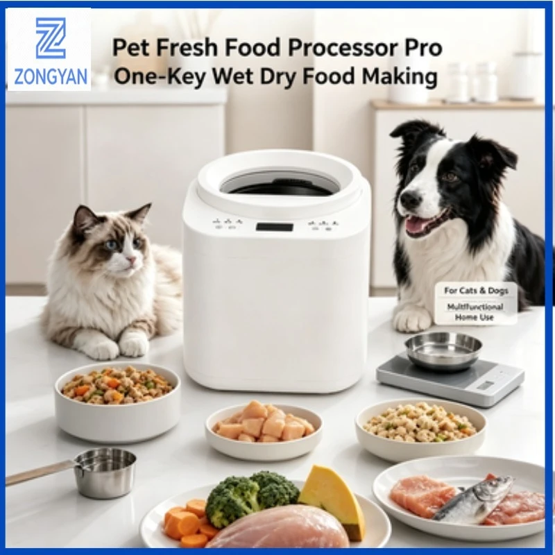 ZONGYAN Pet Food Processor Pro Multifunctional Wet Dry Food Maker One‑key Operation For Cats Dogs Home Pet Fresh Food Making