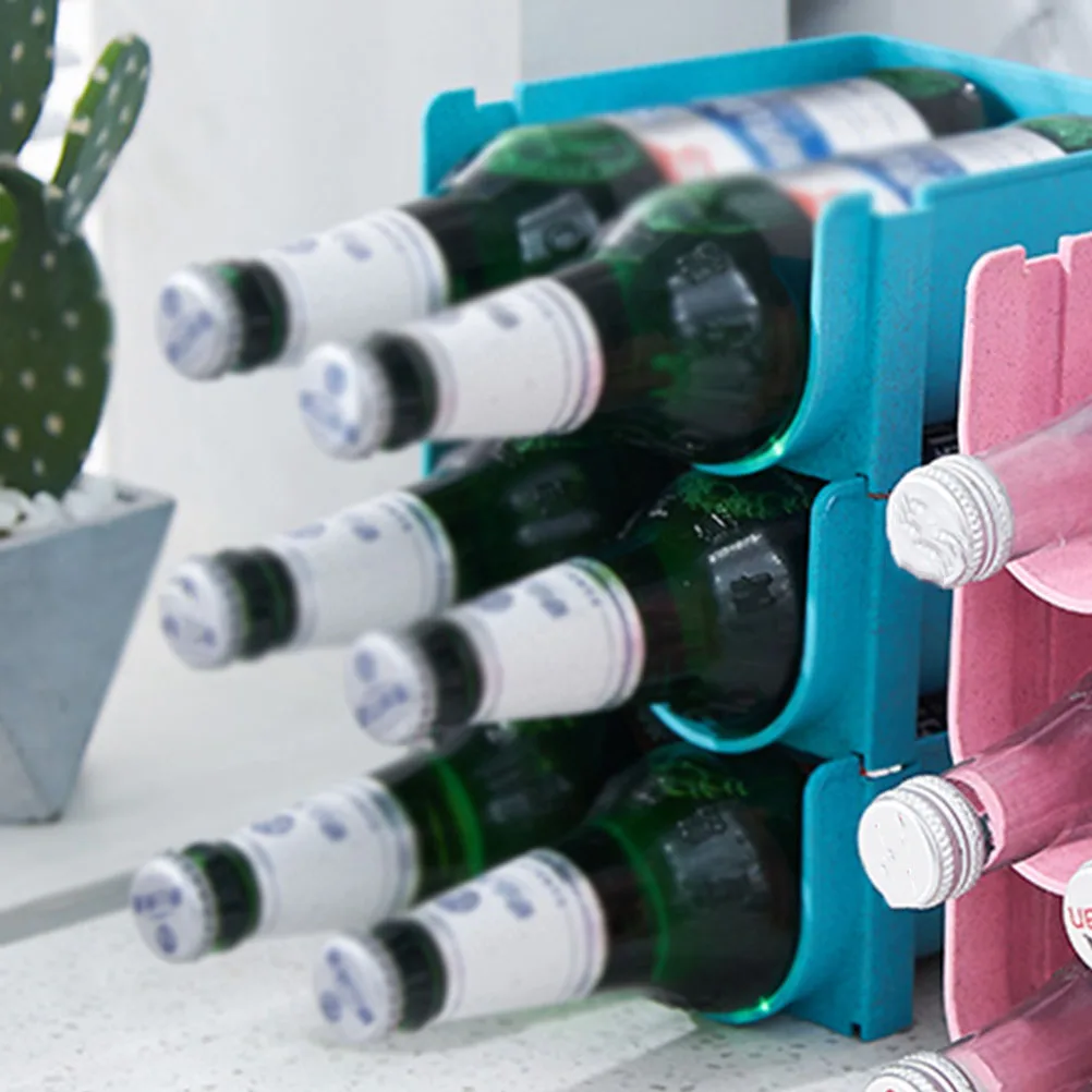 

4 Pcs Refrigerator Storage Box Stackable Crisper Rack Beer Can Drink Container Holder Wide Bottom PP Material Long Service