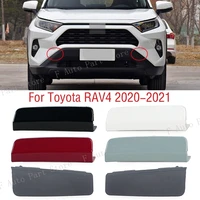 Para Toyota RAV4 RAV 4 2020 2021 cubierta de gancho de remolque de parachoques delantero de coche tapa de ojo de remolque