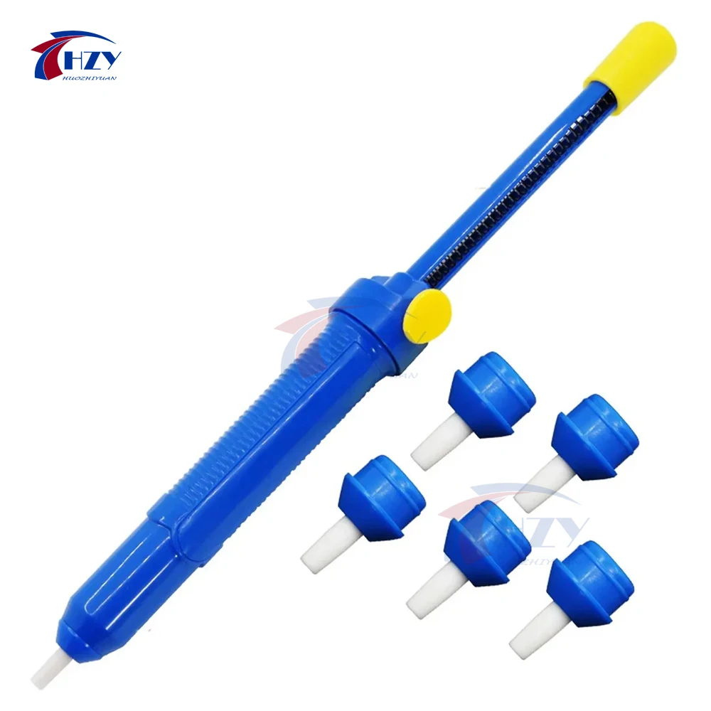 HZY Plastic Desoldering Pump Suction Tin Soldering Sucker Pen Removal Vacuum Soldering Iron Desolder Hand Welding Tools