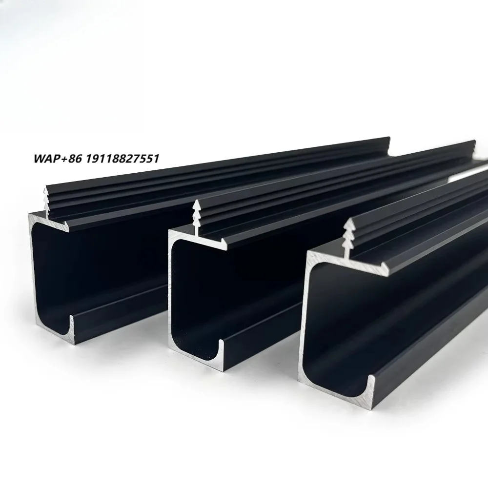 Powder Coating Black 6063-T5 Aluminum G Profile Handle for Kitchen Cupboard Door