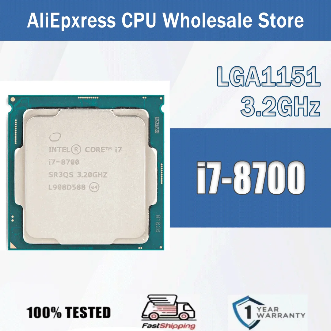 Intel Core i7-8700 3.2GHz 6 Cores 12 Thread 12M TDP65W i7 8700