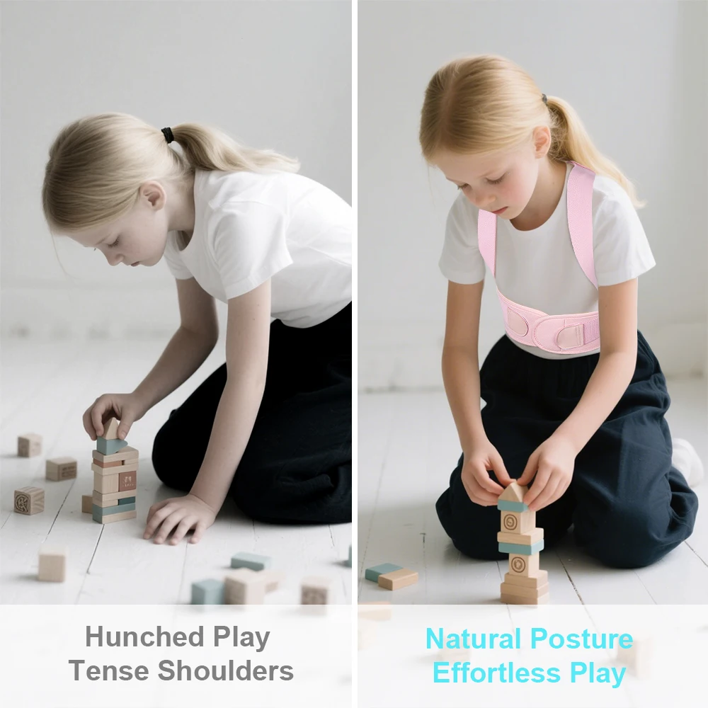 

Posture Corrector for Kids,Upper Back Posture Brace for Teenagers Back Straightener Support Under Clothes Spinal Support