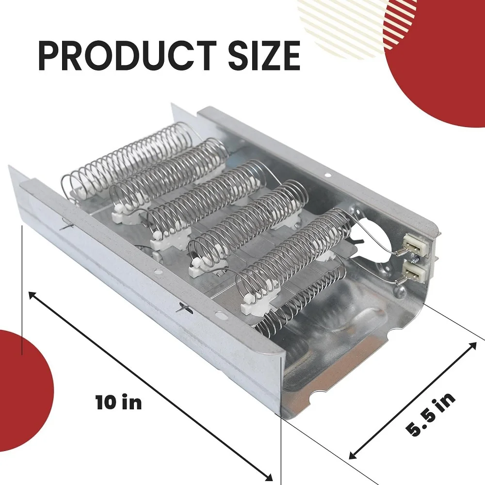 279838 Dryer Heating Element Compatible with Whirlpool&Kenmore Electric Dryers 3398064 8565582 AH334313 EXP279838 AP3094254