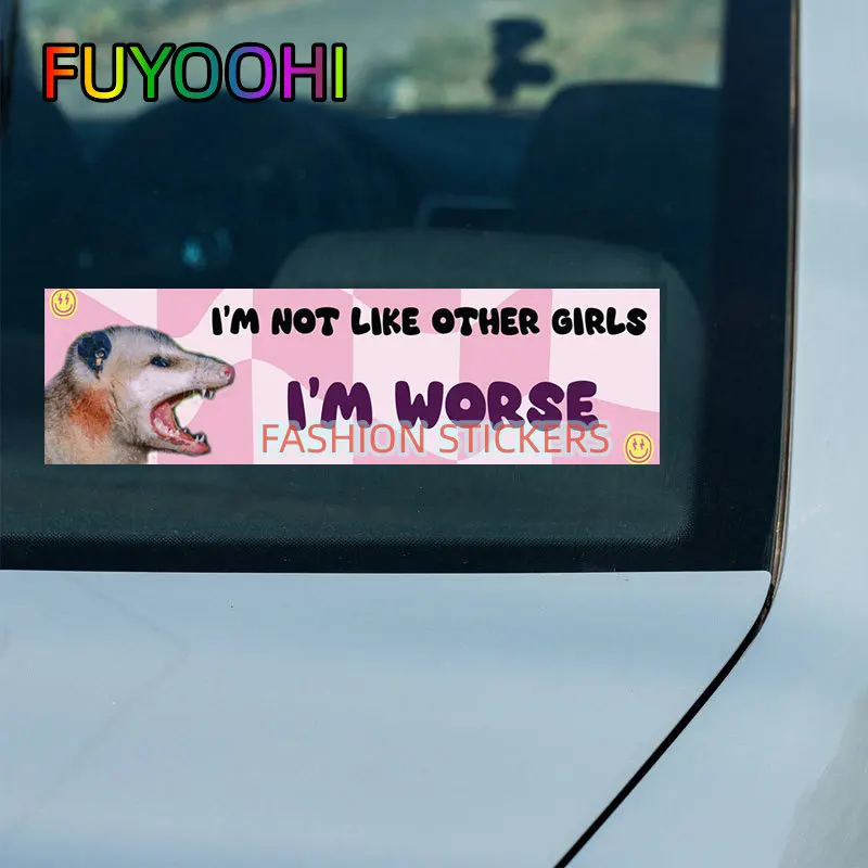 FUYOOHI Worse Anger Car Stickers For Decor Window Bumper Sticker Pack Waterproof Vinyl Decals New driver gift