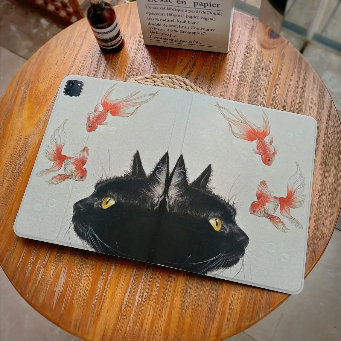 حافظة Black Cat Wants Fish ipad لهاتف Apple Air 10.9 iPad Pro 2020 حافظة لجهاز iPad 10.2 11 12.9in 2021 Mini 5 6
