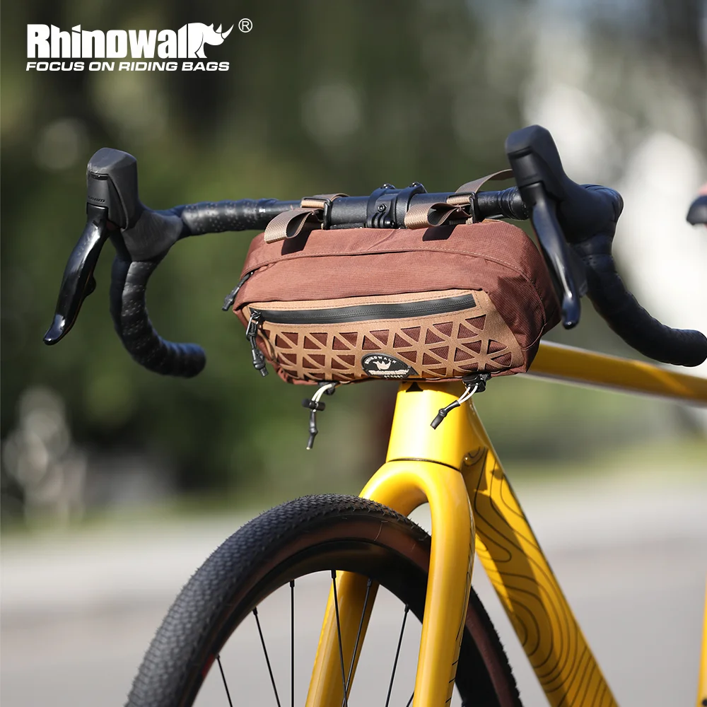 حقيبة مقود الدراجة Rhinowalk حقيبة أمامية لركوب الدراجات مع مقصورات صغيرة داخلية لتثبيت جميع أنماط الدراجة الجبلية #1