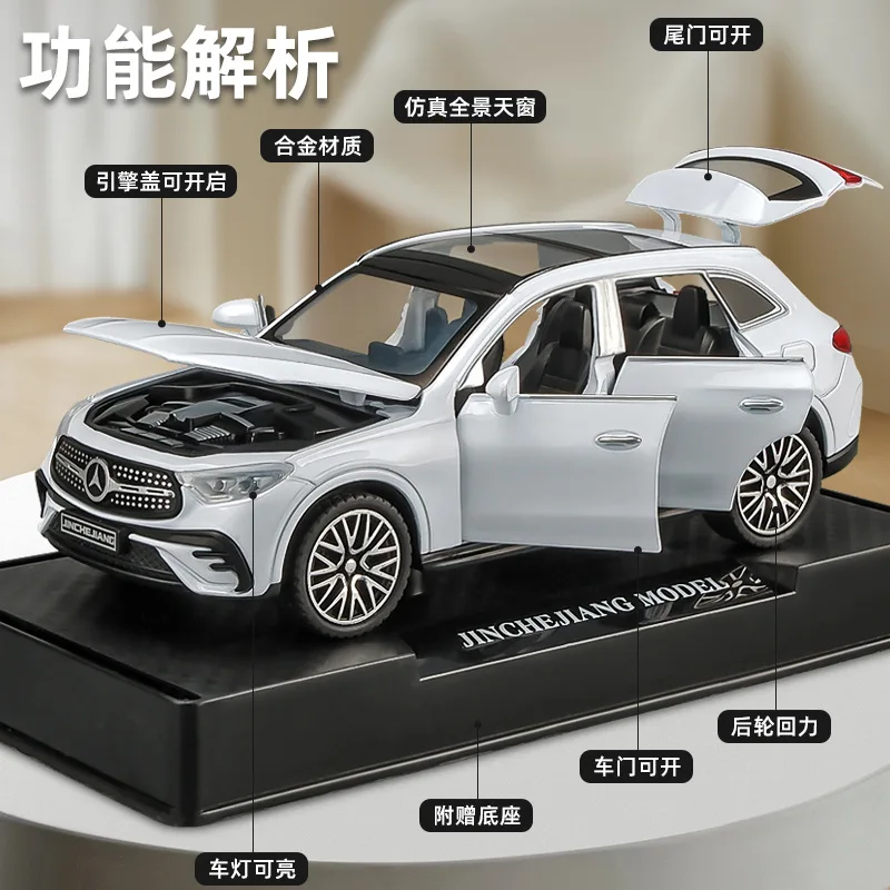 1:32 Mercedes-Benz GLC-400E SUV Alloy Car Model Diecasts Toy car Sound and Light Car Toys Collectibles For Kids Birthday Gifts