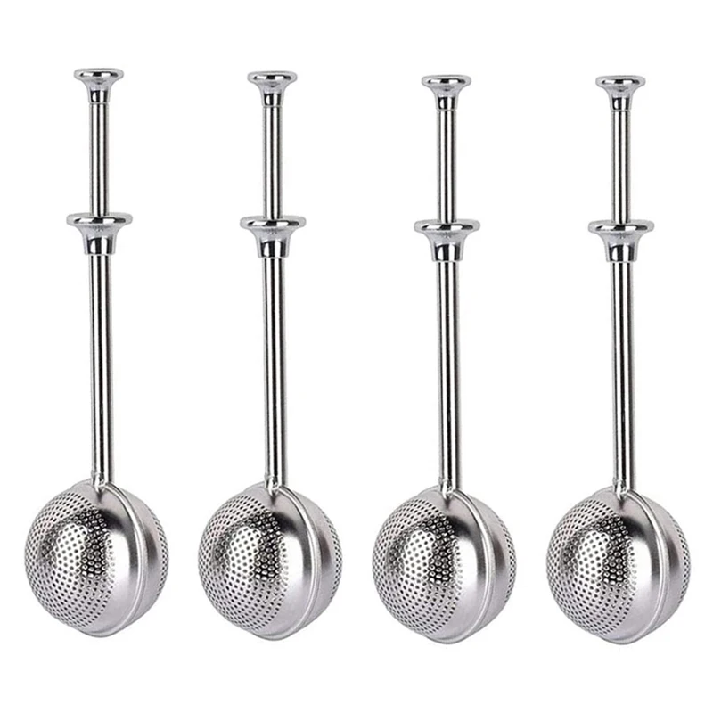 20Pcs Tea Infusers Stainless Steel Tea Strainer Filter Long Handle Tea Ball Herb Spice Loose Tea Leaf Infuser Diffuser Wholesale