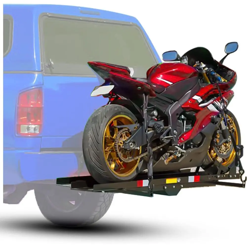 600-Pound Motorcycle Carrier - Heavy-Duty Steel Hitch Rack for Dirt Bikes