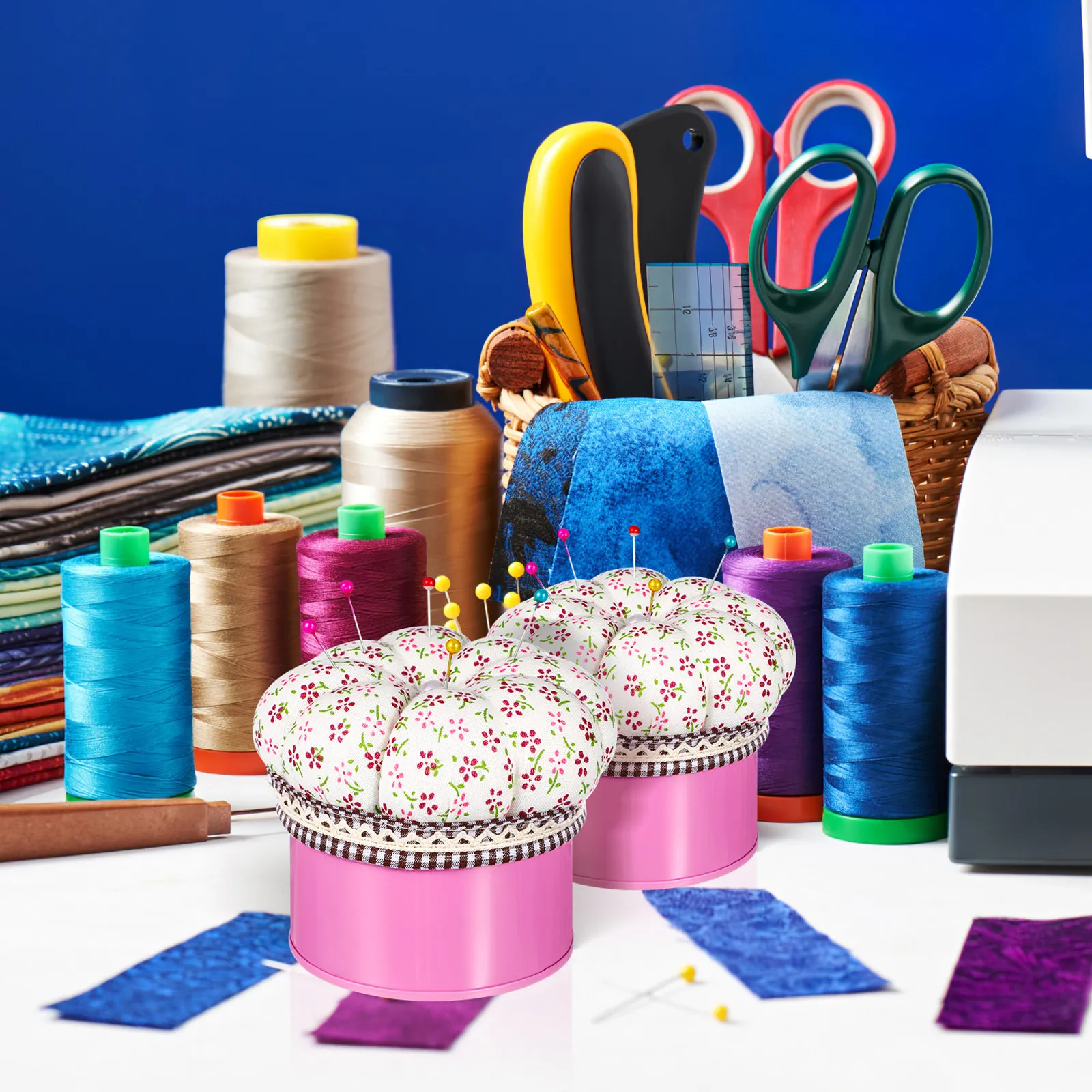 Sewing Pin Cushion - 2 Pezzi Scatola Portaoggetti a Forma