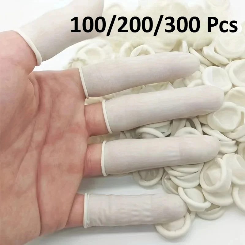 Elastic Rubber Finger Cots Wear Resistant Anti Slip Latex Finger Protective Covers For Electronic Repair Medical Work Use