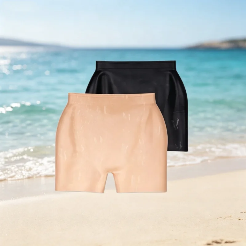 Adult Men's Women's Waterproof Silicone Swim Shorts beach Boxer Surfing Swimshorts Summer Rubber Trunks