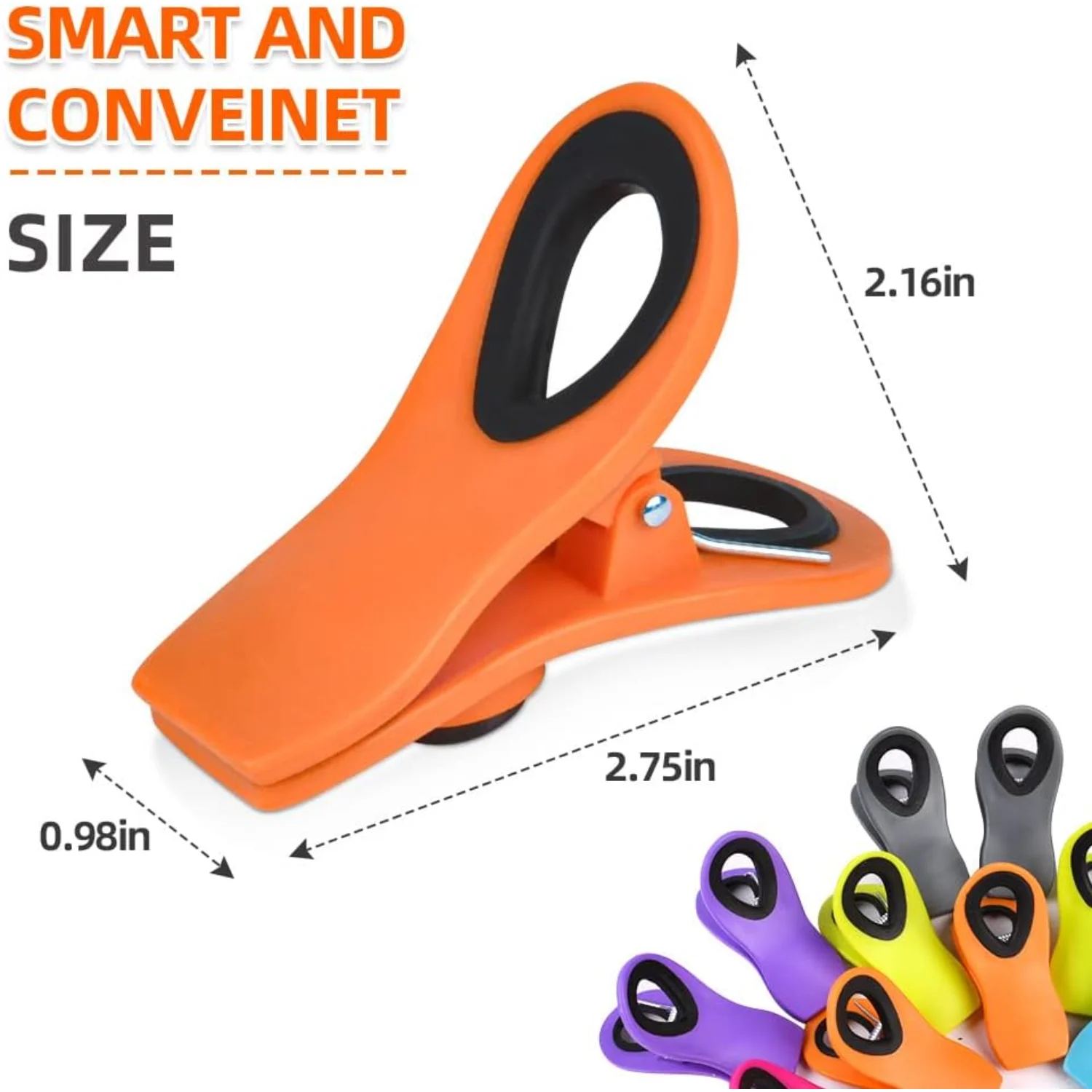 Зажимы для пакетов с чипсами, 12 упаковок маленьких зажимов для упаковок пищевых продуктов в холодильнике, пакетов для закусок, фотографий, зажимов для пищевых пакетов разных размеров, пластиковые H