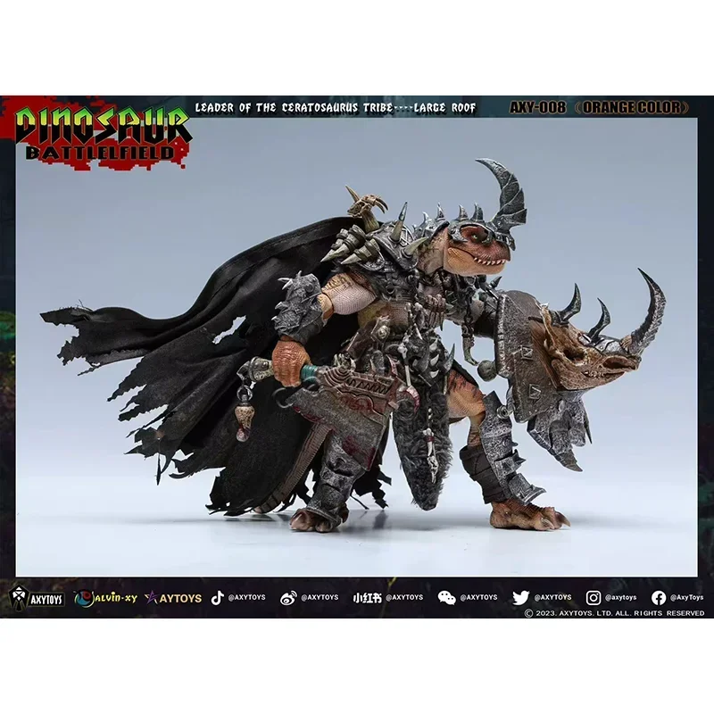 AXYTOYS Axy008 Axy009 Axy010 Campo de Batalla de Dinosaurios, Tribu Carnívora, Legión de Ceratosaurios, Set Completo de 8'' de Figuras de Anime