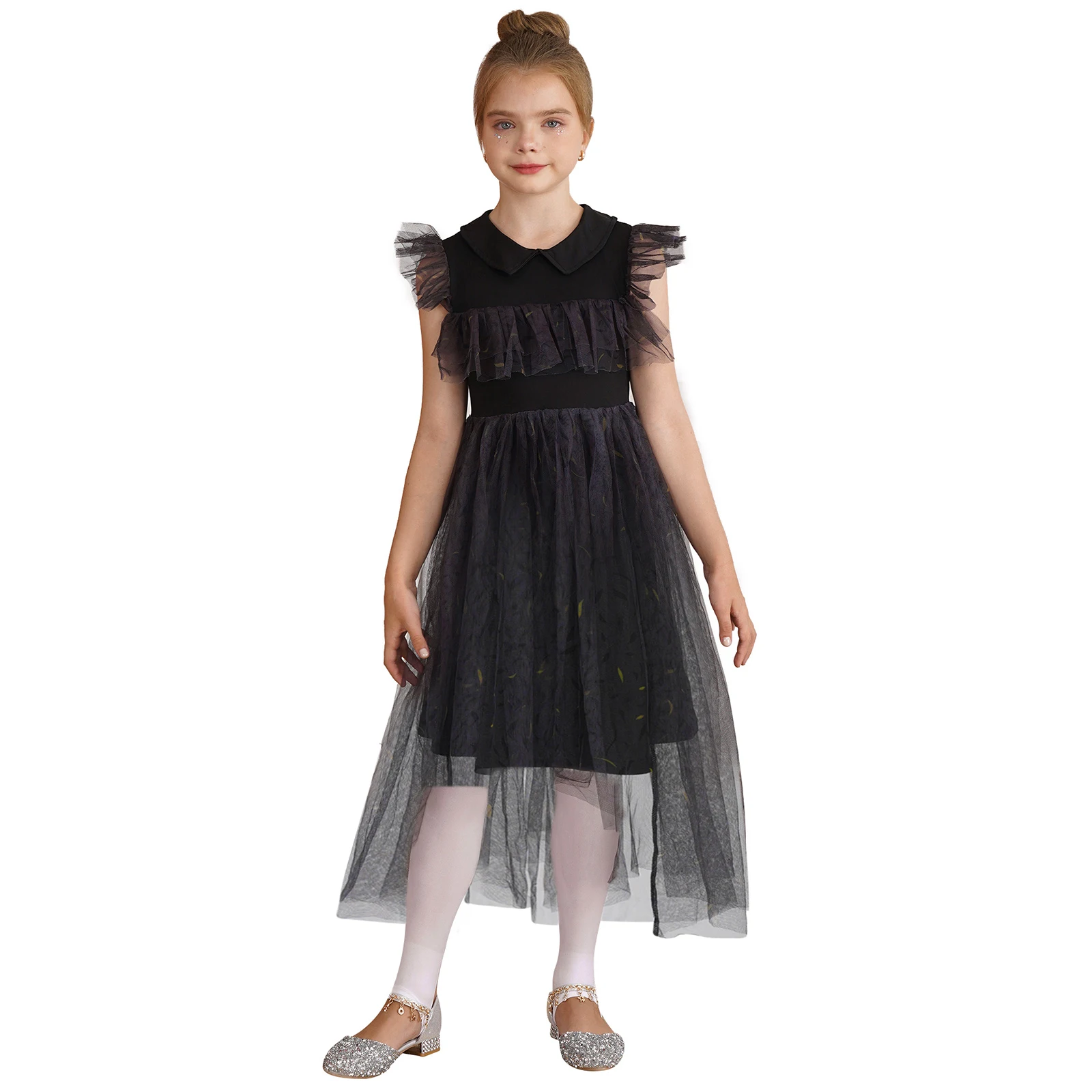 

Kids Girls Black Devil Witch Tutu Dress Dark Mesh Unicorns Fancy Party Dresses Carnival Halloween Birthday Costume Fancy Dresses