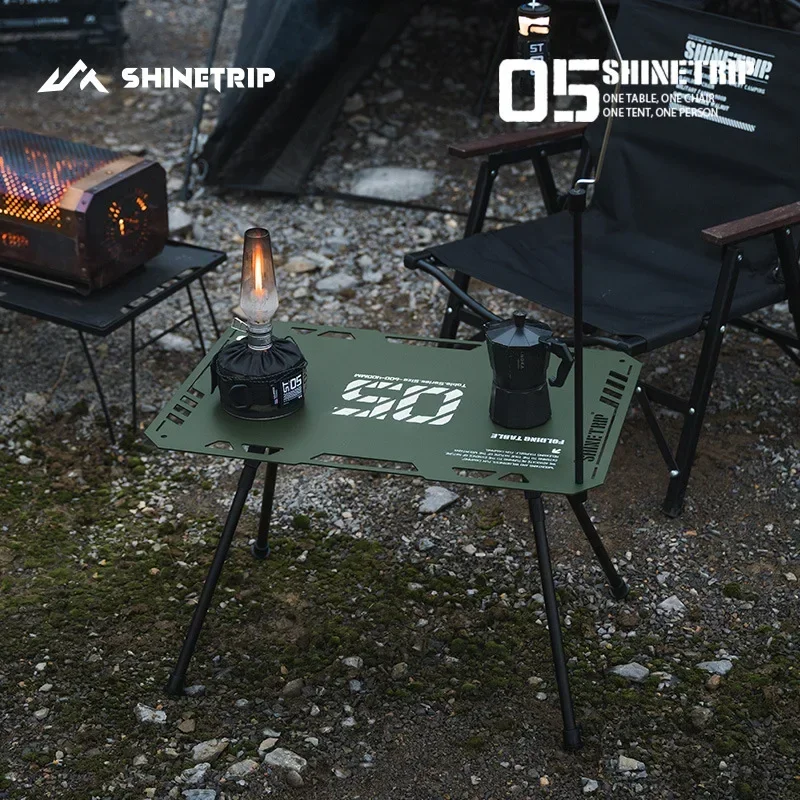 ShineTrip 05 Series Camping IGT Table Aluminum Alloy Folding Table Lightweight Outdoor Picnic Desk Tactical IGT Table Can Expand